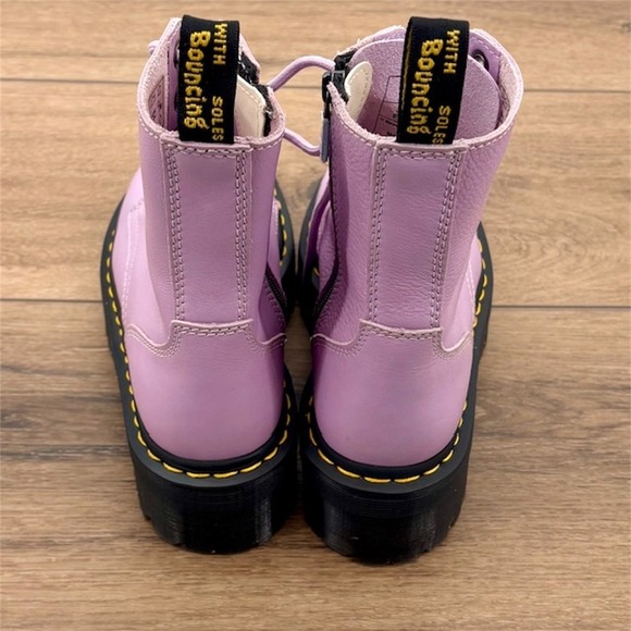 Dr. Doc Martens Jadon III Women's Size 7 Lilac Leather Zip Platform Combat Boots - Picture 5 of 10